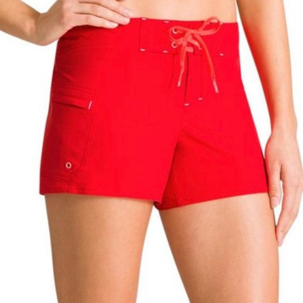 Athleta Red Board Shorts Size 8